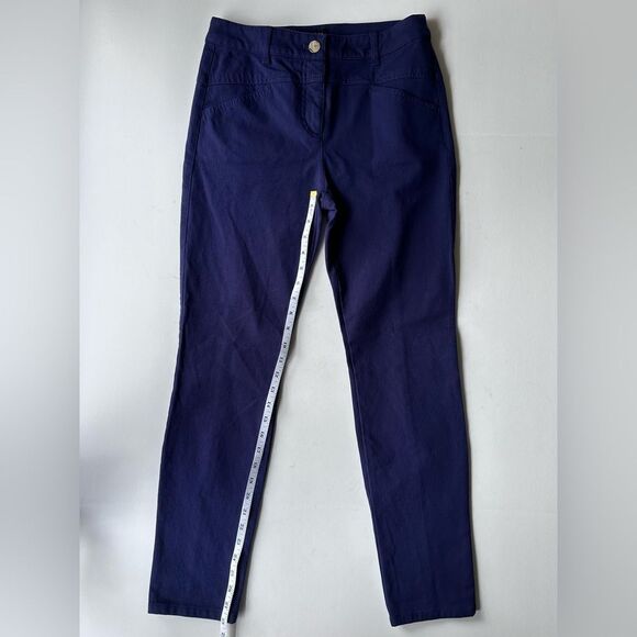 Escada Deep Violet Purple Jeans with Gold Tone Hardware Size 34 EU / 4 US - Picture 10 of 14